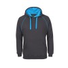 Gunmetal Aqua Contrast Fleecy Hoodies